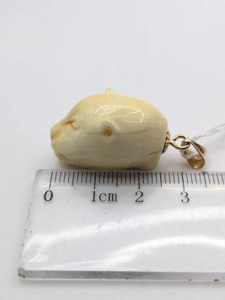 Colgante Oro 18k y Hueso Animal