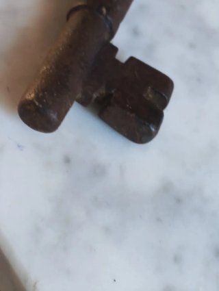 Llave antigua hierro forjado 17 cm