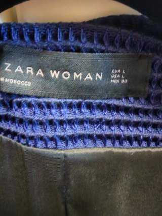 Cappotto Zara Donna Blu Taglia M