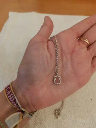 Colgante Tous Icon Color Rosa Plata