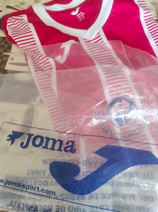 Camiseta Joma Talla S Rayas Rosas y Blancetiquetas