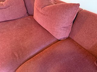 Divano Chaise Longue Curvo Rosso