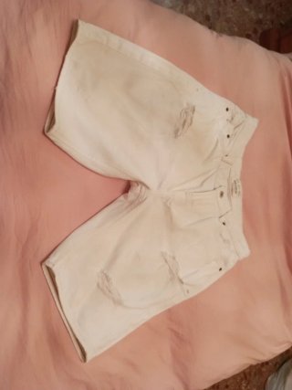Pantalón corto vaquero blanco Pull&Bear