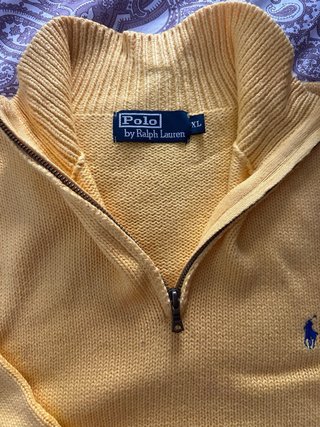 Jersey Polo Ralph Lauren amarillo cremallera