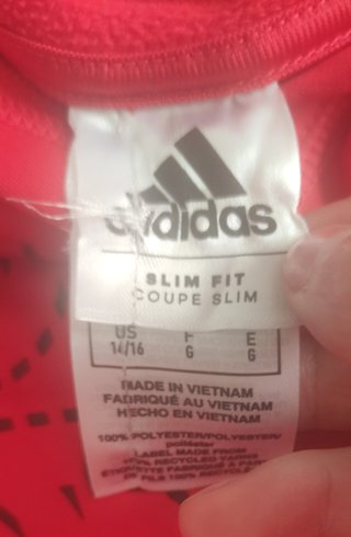 Sudadera roja Adidas 14-16a o talla S