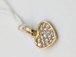 Colgante Corazón Oro 18k con Circonitas