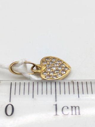 Colgante Corazón Oro 18k con Circonitas