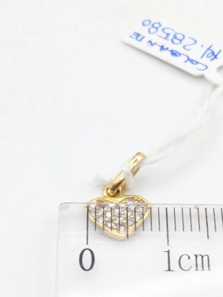 Colgante Corazón Oro 18k con Circonitas