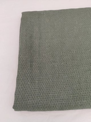 Tela Lino y Algodón Verde Eucalipto