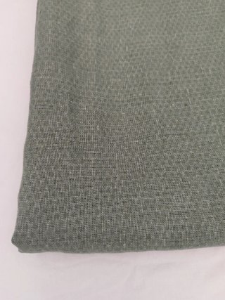 Tela Lino y Algodón Verde Eucalipto