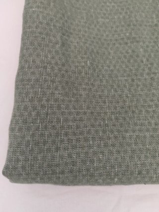 Tela Lino y Algodón Verde Eucalipto
