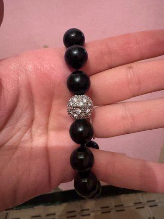 Pulsera Thomas Sabo Obsidiana Negra y Plata