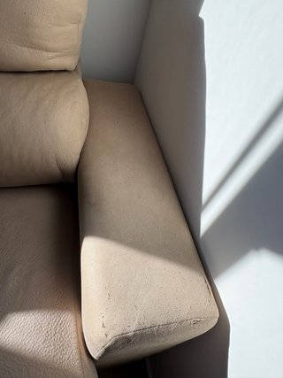 Sofá 3 plazas con chaise longue beige