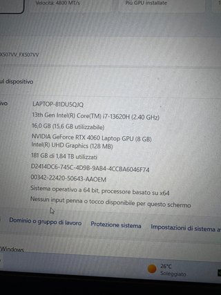 Notebook Gaming Asus FX507 16GB