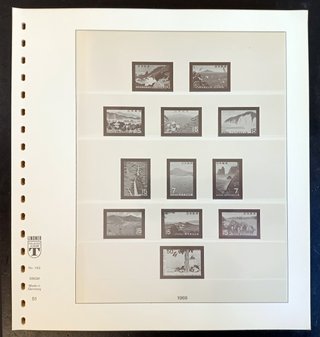 49 HOJAS de JAPÓN | LINDNER, 1968 a 1979