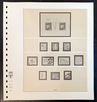 49 HOJAS de JAPÓN | LINDNER, 1968 a 1979