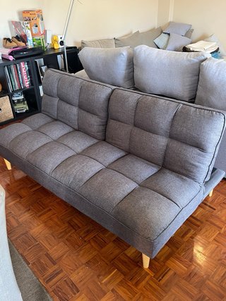 Sofá Cama Cinza azulado