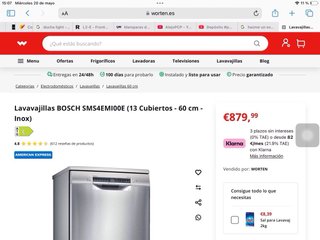 Lavavajillas Bosch alta gama nuevo, sin uso