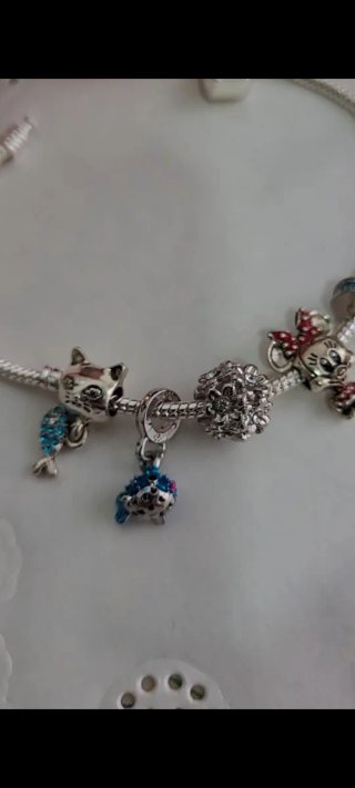 Conjunto Pulsera Plata Ley S925 con Charms