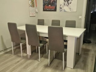 Mesa comedor con 6 sillas, negociable