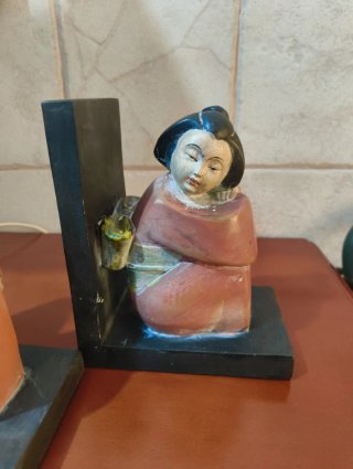 Sujetalibros de Cerámica Figuras Orientales