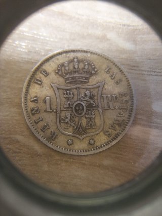 1 Real Isabel II 1863 Moneda Antigua