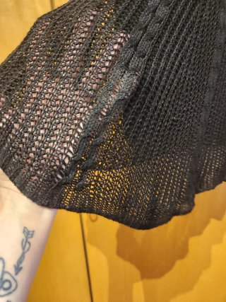Camiseta de encaje negra