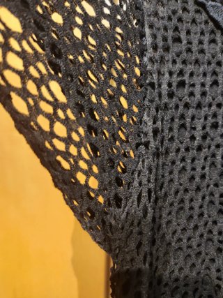 Camiseta de encaje negra