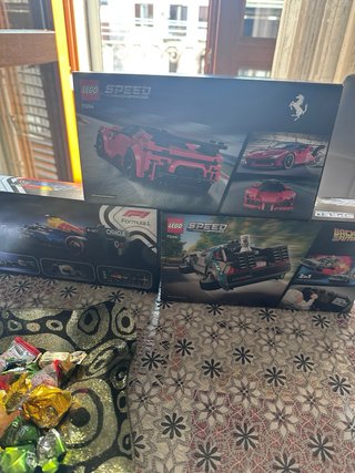 LEGO Speed Champions Set Ferrari, DeLorean, Red Bu