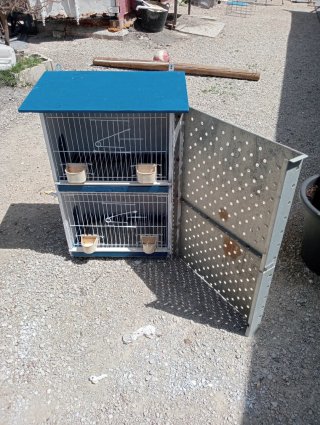 Módulo de dos jaulas para palomos