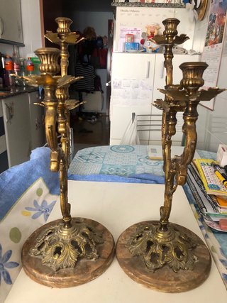 Candelabro Bronce Antiguo