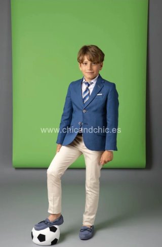 Traje comunión Azul y Beige