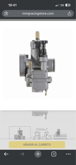 Carburador Polini CP 17.5 Starter Manual