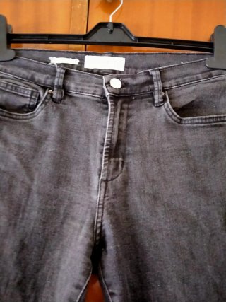 Vaqueros Mango grises mujer