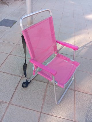 Silla Playa Plegable Rosa