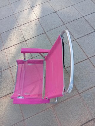 Silla Playa Plegable Rosa