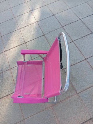 Silla Playa Plegable Rosa