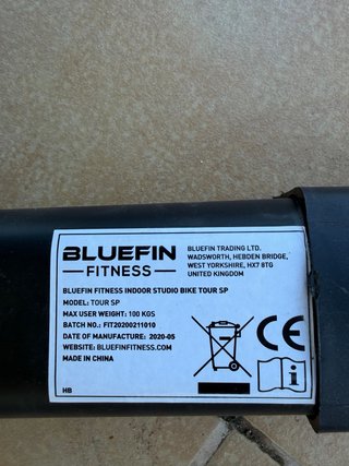 Bicicleta Estática Bluefin Fitness Tour Spin