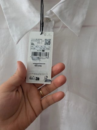 Camisa de ramio Mango Talla XL