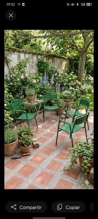 Silla de jardín  verde modelo Luxemburg