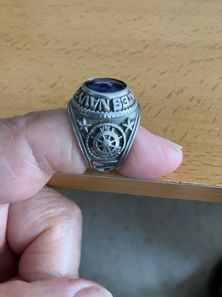 Anillo Marines Paladio Azul Estrella Teniente