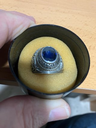 Anillo Marines Paladio Azul Estrella Teniente