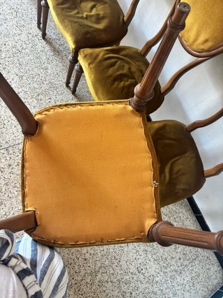 Lote de 6 Sillas Vintage Terciopelo Clásico