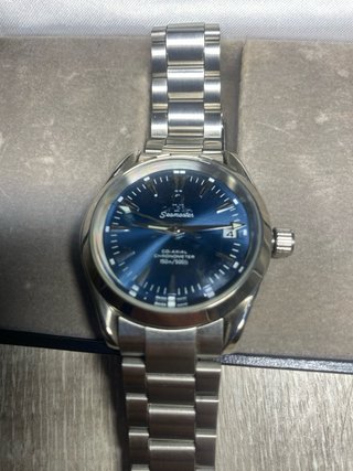 Omega Seamaster Reloj Azul y Plateado