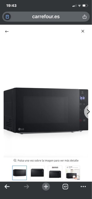 Microondas LG MH6032GAS Grill Negro