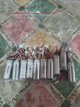 Pacco 10 Batterie LiPo 601844HP 3.7V 600mAh