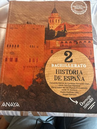 Libro historia 2 bachillerato anaya