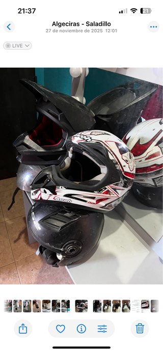 Cascos Cross y Normal 80€ lote de cascos