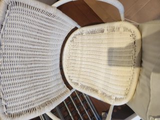 Silla Ikea Mimbre Blanca