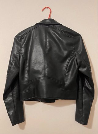 Giacca ecopelle Biker nera